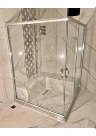 Resim Nokta Duşakabin 80 x 80 Teknesiz Duşakabin 6mm Yerli Cam Şeffaf 