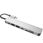 Resim 7in1 USB Type-C Hub Port Adaptör 4K HDMI+UsbA+Sd/Tf Kart 100W PD Girişli 7in1 USB Type-C Hub Port Adaptör 4K HDMI+UsbA+Sd/Tf Kart 100W PD Girişli