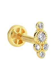 Resim Altın Beştaş Tragus Piercing 14 Ayar Altın 