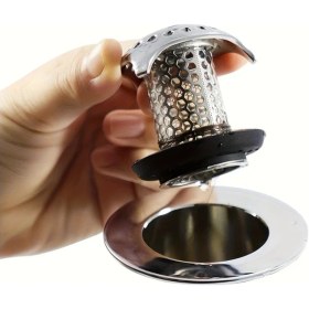 Resim Willowhaven Silvery Paslanmaz Çelik Kanalizasyon Banyo Tıkanıklık Önleyici Saç Filtreli Yer Tahliye 