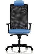 Resim Bürosit File 9 Başlıklı Plastik Mavi Yönetici Koltuğu 