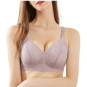 Resim Mufunye Kadın Emzirme Sütyeni - Ön Ve Arka Kapanma - Çelik Çerçevesiz İnce Dolgulu - Tam Kapama - Kadife Detaylı - Esnek Askı - Hamile Ve Postpartum İç Çamaşırı 