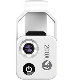 Resim Ximistore9 Apexel Ms002 200x Profesyonel Telefon Mikroskop Lens, Evrensel Klip İle Bitki, Böcek, Cilt Ve Elektronik Testi İçin Beyaz 