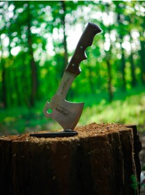 Resim IşıkCamping Kişiye Özel Profesyonel Çantalı Bushcraft Kamp,doğa Seti,balta,testere,bıçak 