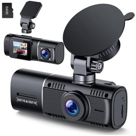 Resim 1080p Araç Içi Kamera, Çift Kayıt, Gece Görüşü, G-sensör, 64gb Sd Kart 