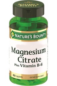 Resim Nature's Bounty Magnesium Citrate Plus Vitamin B-6 60 Tablet 