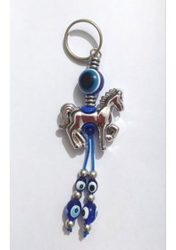 Resim Nazar Boncuklu At Anahtarlık Çanta Süsü Dekor 10338 Hdmarketim 