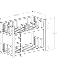 Resim Givayo Wood's Woody Montessori Yatak Ranza Doğal Ahşap 