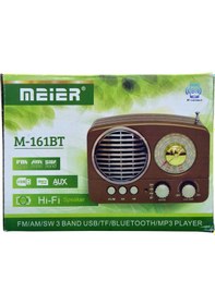 Resim Nostaljik Fm Radyo Bluetooth-Usb-Retro Meier M161-Bt 