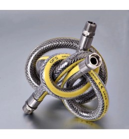 Resim Ocak Fırın Doğalgaz Bağlantı Fleksi Extra Korumalı Hortum 0.75 cm 