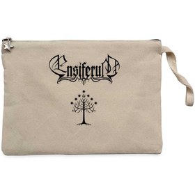 Resim Ensiferum Tree of life Krem Clutch Astarlı Cüzdan / El Çantası - Krem 