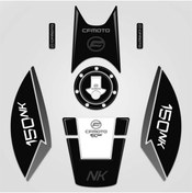 Resim Redline Grafik Cf Moto 150 Nk Siyah Gri Full Tank Pad Set 