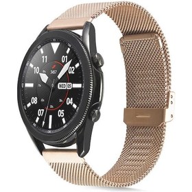 Resim Teknodur Gear S3 Uyumlu Krd-45 22mm Metal Kordon-rose Gold 