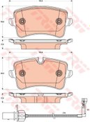 Resim TRW GDB1902 Fren Balatası Arka A4 07- A5 07- A6 11- A7 10- A8 10- Q5 08- / Macan 14- 