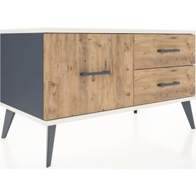 Resim Hyperion Şifonyer 3 Çekmeceli 88x44x48 Antrasit-aytaşı/çam Aytaşı/çam 