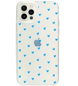 Resim butikcase Iphone 13 Pro Minik Kalpler Mavi Desenli Şeffaf Telefon Kılıfı 