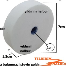 Resim Yıldırım Nalbur Taşlama Taşı Beyaz Renk Hobi 7cm Bileme Temizleme Taşı Çapak Alma Hobi Için 