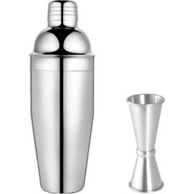 Resim Adin Tasarım Kokteyl Hazırlama Seti 2li Shaker 350 ml Metal Süzgeçli 3/6 cl Jigger Kokteyl Ölçeği Bar Seti 