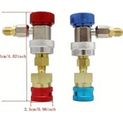 Resim Xuweiwei 1 Takım R134a Ve R1234yf Araba Klima Soğutucu Dolum Aracı Flor Ölçer Adaptörü Ayarlanabilir Delikli Boru 