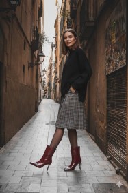 Resim V752550208 Bordo Rugan İnce Topuklu Kadın Bot Bordo-rugan 