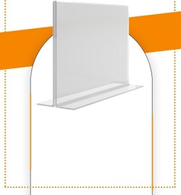Resim Genel Markalar A4 T Tipi Yatay 5'Li Masa Üstü Şeffaf Pleksi Föylük / Broşürlük 