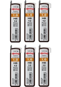 Resim Rotring Hi Polymer Kurşun Kalem Ucu Hb 0.9 / 1.0 MM - 6 Adet 