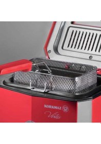 Resim Korkmaz A486-02 Vertex 900 W Fritöz Kırmızı 