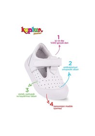 Resim Kaptan Junior İlkadım Hakiki Deri Kız Bebek Ortopedik Ayakkabı İmsk 505 001 