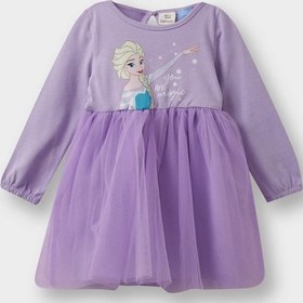 Resim Defacto Kız Bebek Frozen Uzun Kollu Tül Elbise F4564a525aupr251 Mor 