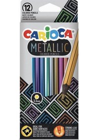 Resim Carioca 12 Renk Metalik Kuru Boya Seti Çok Renkli 