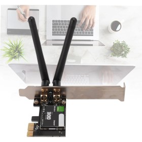 Resim Vkemall 300mbps Pcı-ex1 Masaüstü Kablosuz Wifi Adaptörü, 802.11n Protokolü, 2.4ghz Bant, Windows 7/8/10/11 Ve Linux Uyumlu, Çift Antenli 
