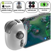 Resim Coofbe Profesyonel 400mah Type-c Girişli Mobil Oyun Kolu Telefon Joystick Telefon Ateş Tetik Gamepad Joystick 