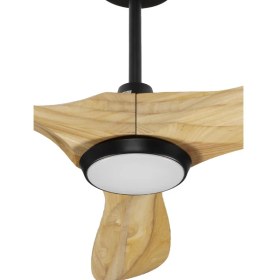 Resim Alsanfan Izmir Siyah Motorlu Kremrengi Kanatlı Aydınlatmalı Uzaktan Kumandalı 132CM Tavan Vantilatörü 