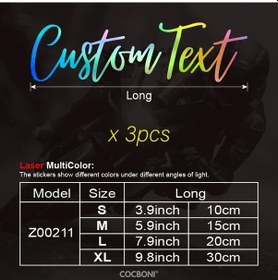 Resim Gaojunshop01 Cocbonı 3 Parça Yansıtıcı Çıkartma Multicolor Motosiklet Aksamı Dayanıklı 