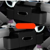 Resim Dashanshop Siyah 2'li Paket Araç Koltuğu Arası Saklama Kutusu, Mendillik, Bardaklık Ve Çengel 