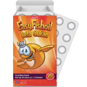 Resim EASYFISHOIL Beta Glukan (Beta Glukan + A, C, D Vitaminleri + Balık Yağı) 30 Jel Kapsül 