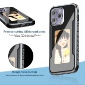 Resim Thunder Gray 14 için uygun olan DIY Akıllı NFC Mürekkep Telefon Kılıfı 14, Iphone 14/14 Pro/14 Pro Max için anında fotoğraf projeksiyonu ve uygulama kontrolü ile birlikte görüntüleme standı içerir. 
