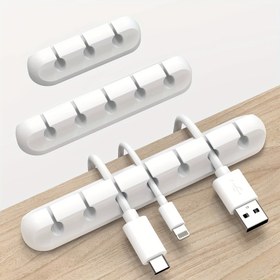 Resim Kordon Düzenleyici, Kablo Yönetimi, Kablo Düzenleyiciler, USB Kablo Tutucu, Tel Düzenleyici, Kordon Klipsleri, Masa, Araba, Ev Ve Ofis Için Kordon Tutucu (7, 5, 3 Yuva) 
