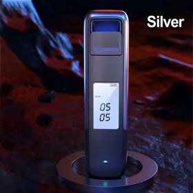 Resim Xiyu Shop Gümüş Tarzı Dijital Ekranlı Yeni Taşınabilir Temassız Alkol Nefes Test Cihazı USB Şarj Edilebilir Alkol Ölçüm Cihazı Yüksek Doğruluk (Yurt Dışından) 