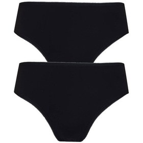 Resim 2li Kadın Orta Yüksek Bel Slip İnce Lastik Pamuklu Ekonomik 