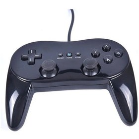 Resim Black-1pcs Kablolu Klasik Pro Denetleyici Gamepad Oyun Joystick Wii Klasik Konsol Ikinci Nesil 