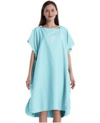 Resim Geeroyoo Hızlı Kuruyan Kapüşonlu Havlu Banyo Bornozu - Yüzme Ve Plaj İçin Açık Mavi 