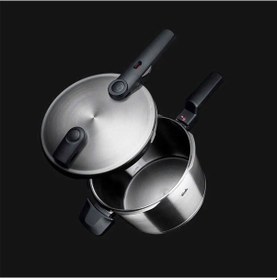 Resim Fissler Vitaquick Premium 4,5lt Düdüklü Tencere Haşlama Aparatlı Gümüş 