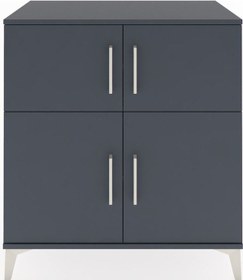 Resim Hyperion Şifonyer 3 Raflı 4 Kapaklı 88x44x96 Antrasit-antrasit Antrasit 