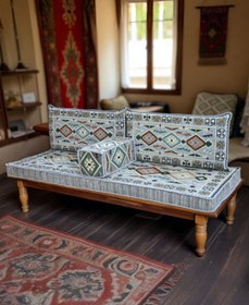 Resim mdhomecarpet Anadolu Şark Köşesi Takımı (70x190), Ev Mobilya, Şark Odası, Yer Minderi 4 Parça Süngerli 