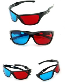 Resim Kenpool 3 Boyutlu Kırmızı Mavi Gözlük Siyah Çerçeve Boyutlu Oyun Film Video Perspektif Gözlük 