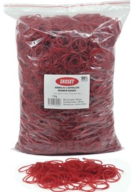 Resim Ekoset Kırmızı Paket Ambalaj Toka Para Lastiği 40 MM 1 KG 