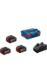 Resim Bosch Gba 18V 3X4AH + Gal 18V-40 + L-Box 