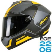 Resim Axxis Draken S Sonar Kapalı Kask Mat Sarı - Siyah 