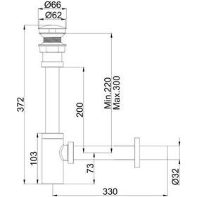 Resim Yak Minimal Süzgeçli Sabit Kapaklı Lavabo Sifonu 102119059 Krom 